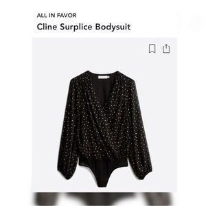All in Favor Cline Surplice Bodysuit